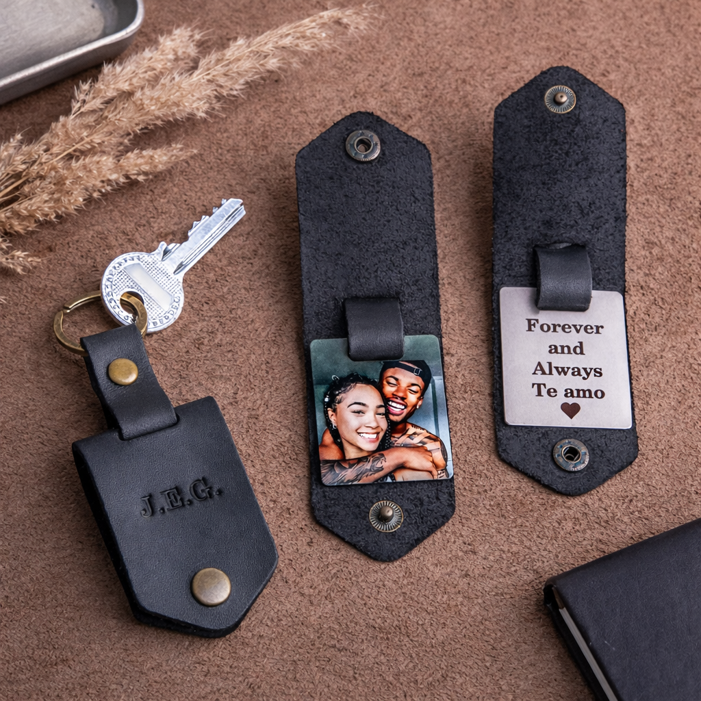 Couple Photo With Message - Personalized Keychain - Gift For Couple