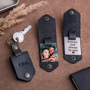 Couple Photo With Message - Personalized Keychain - Gift For Couple