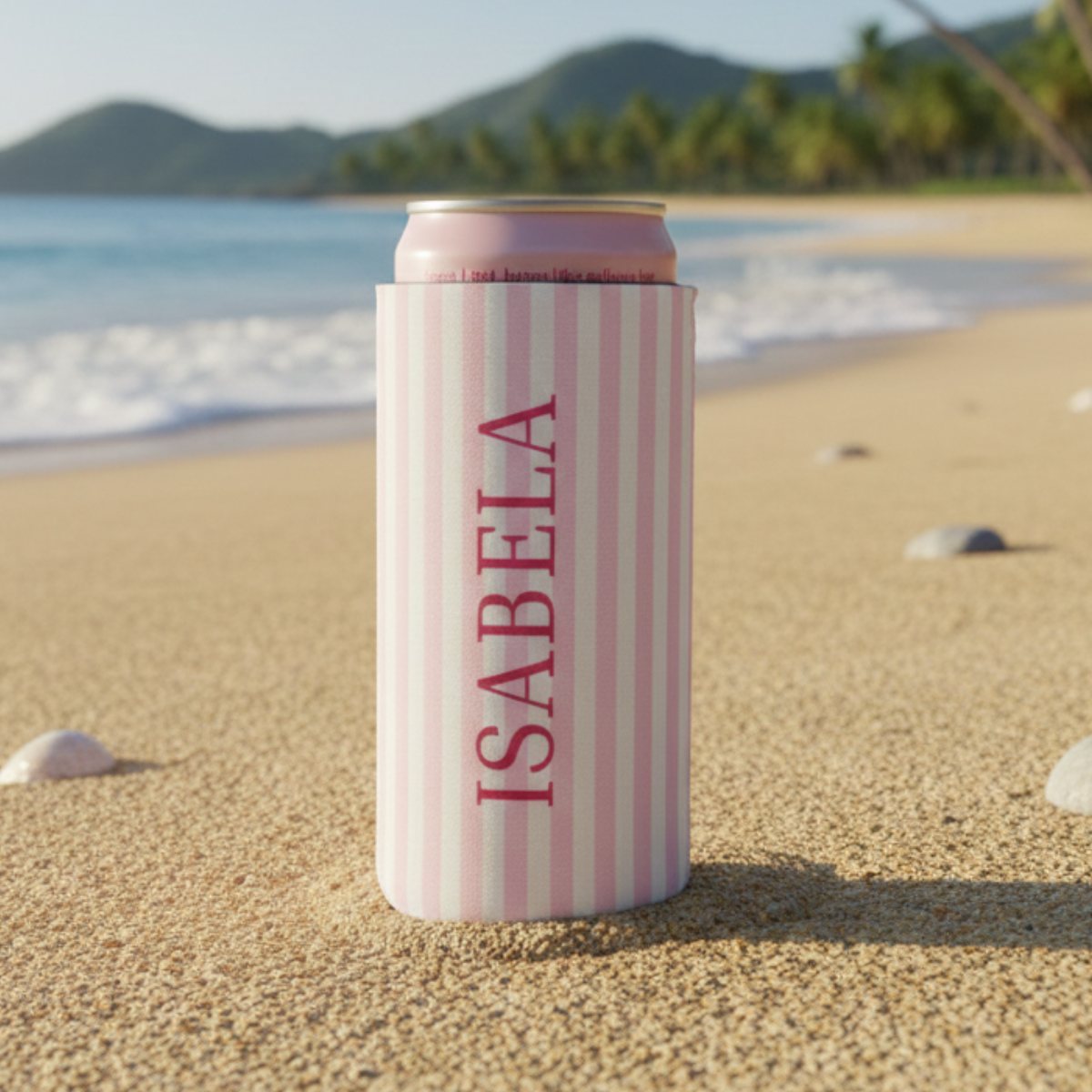 Monogrammed Slim Can Cooler Personalized Bachelorette Favor Grandmillennial Skinny Can Cooler Custom Bridal Party Gift Bridesmaid Gift Idea