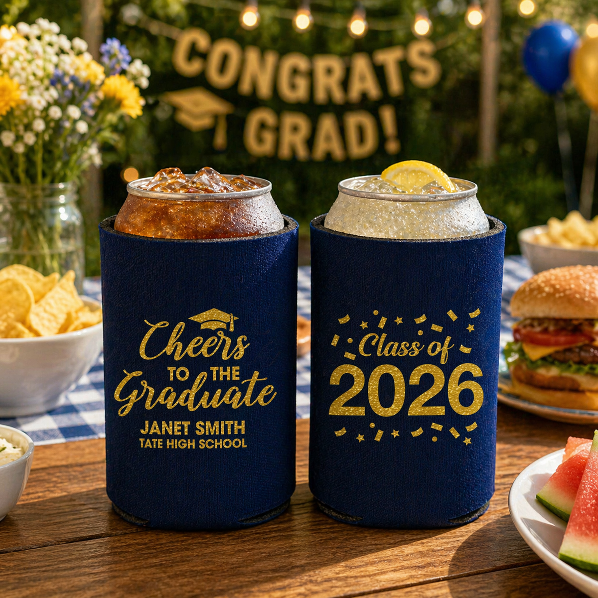Graduation Party Favors, Graduation Can Cooler, Grad Party, College Graduation Party, Class of 2026 Gift, Cheers to the Graduate