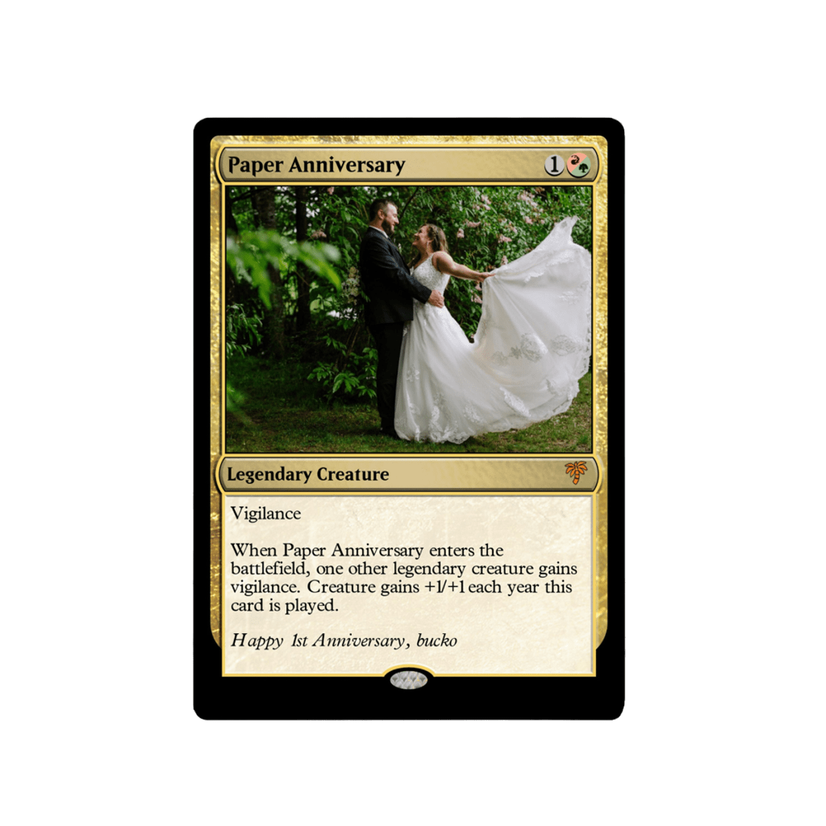Magic the Gathering Custom Wedding Cards Custom Text, Color, Photo, Anniversary, Wedding, Party Cards