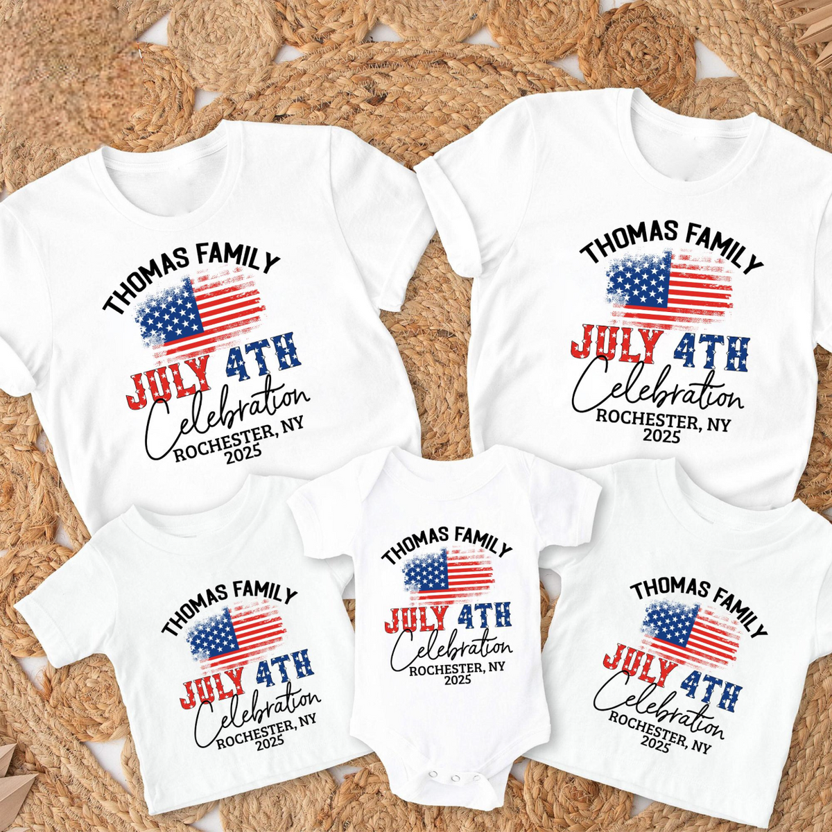 Personalized Family July 4th Celebration Shirt, Patriotic Gift For American Family, 4th of July Family Shirts, Matching Family Gift