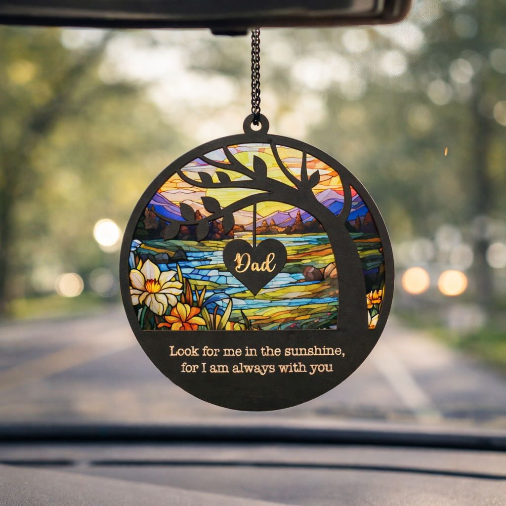 Loss Of Dad Sympathy Gift, Memorial Suncatcher, Father in Heaven, Memorial Gift, Loss Father Day, Dad Remembrance, Sympathy Keepsake