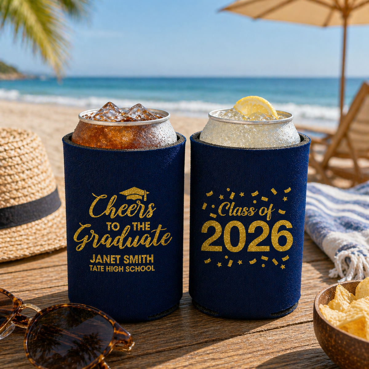 Graduation Party Favors, Graduation Can Cooler, Grad Party, College Graduation Party, Class of 2026 Gift, Cheers to the Graduate