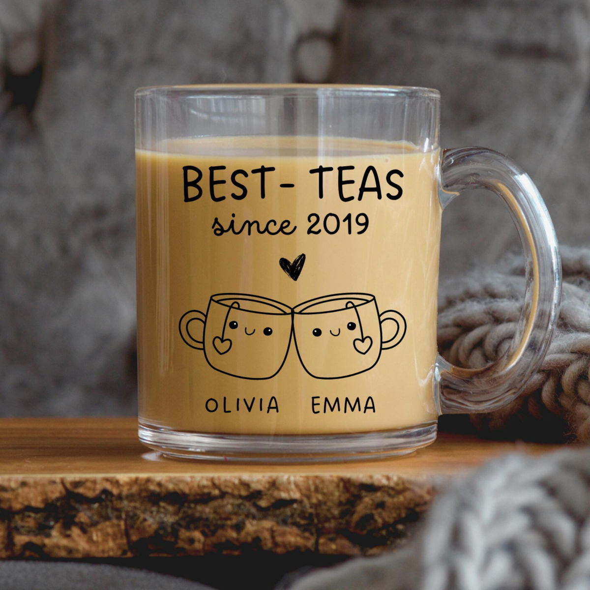 Best-teas since friendship gift, custom bestie mug, personalized best friend long distance birthday present