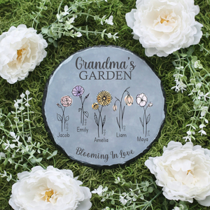 Grandma's Garden Blooming In Love - Personalized Garden Stone - Gift For Grandma