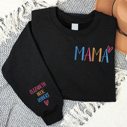 Custom Grandma Embroidery Shirt With Kids Name