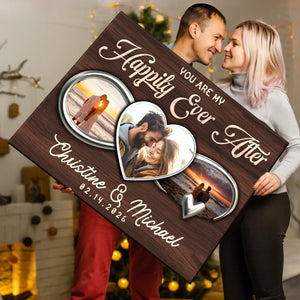 You Are My Happily Ever After Personalized Couple Photo Canvas
