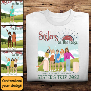 Sisters On The Loose - Personalized Shirt - Gift For Besties, Summer Vacation, Sister, Travel