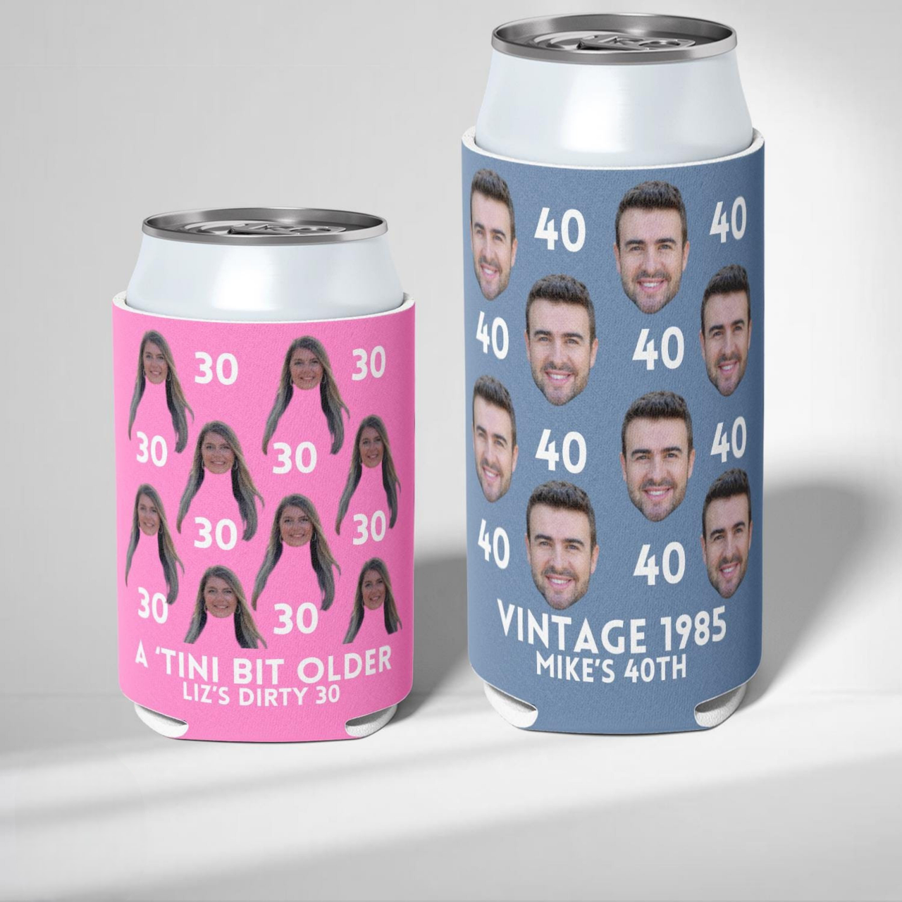 Personalized Can cooler, Funny birthday favors, 40th birthday, 30th birthday, 50th birthday