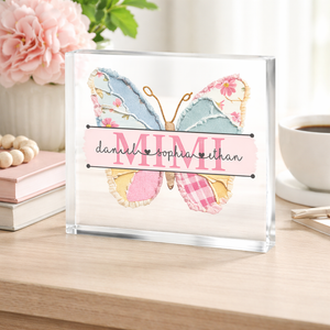 Mimi Butterfly Artwork - Personalized Acrylic Table Sign - Gift For Mom, Grandma, Mother's Day Gift