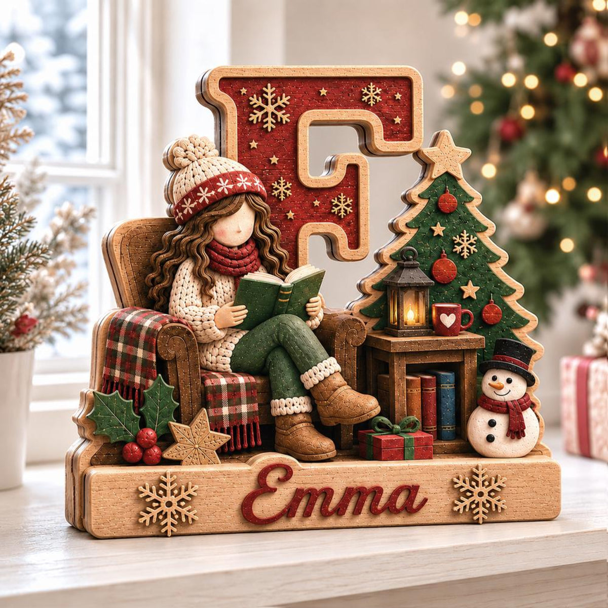 Custom Christmas Initial Letter & Name Block, Holiday Reader Shelf Decor, Cozy Library Decoration, Personalized Book Lover Christmas Gift 10043baf-a568-4567-96a5-7b71fd3ada44-1.jpg