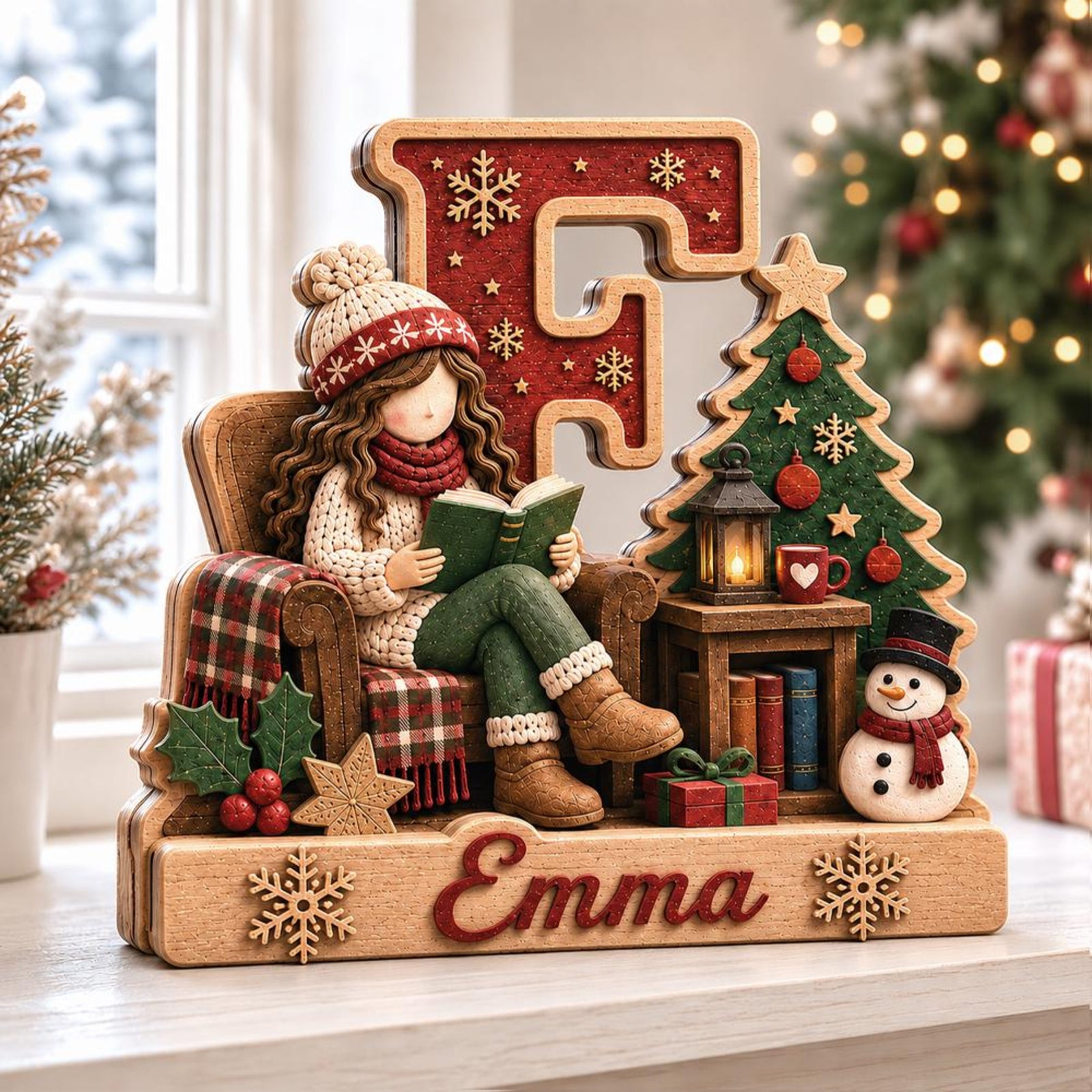 Custom Christmas Initial Letter & Name Block, Holiday Reader Shelf Decor, Cozy Library Decoration, Personalized Book Lover Christmas Gift 10043baf-a568-4567-96a5-7b71fd3ada44-1.jpg