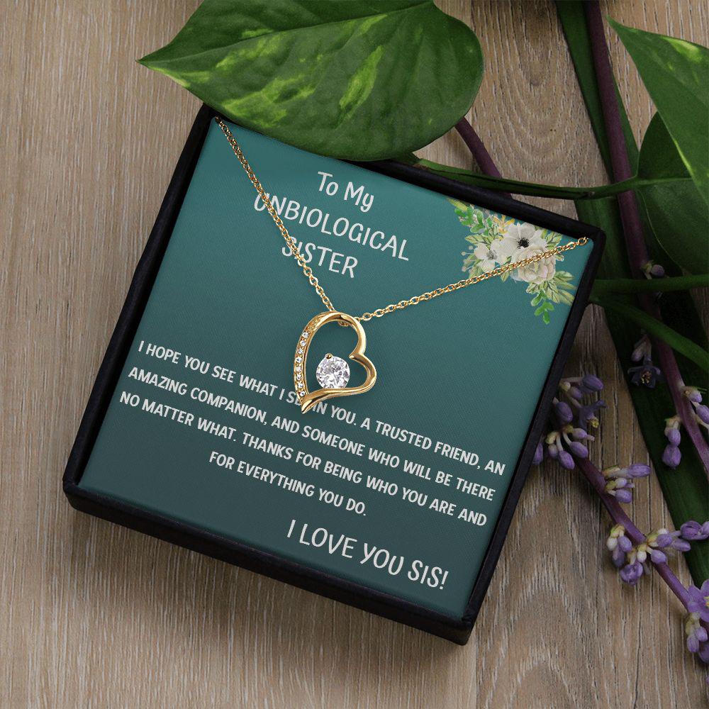 To My Unbiological Sister I hope You See What I See In You Necklace With Message Card, Birthday Gift, Meaningful Gift For Sister, Love From Sis. 1005.jpg