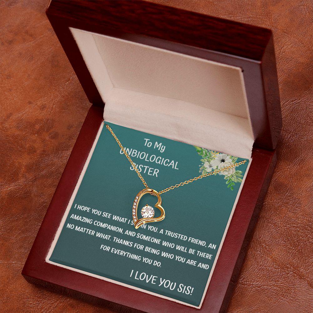 To My Unbiological Sister I hope You See What I See In You Necklace With Message Card, Birthday Gift, Meaningful Gift For Sister, Love From Sis. 1008.jpg