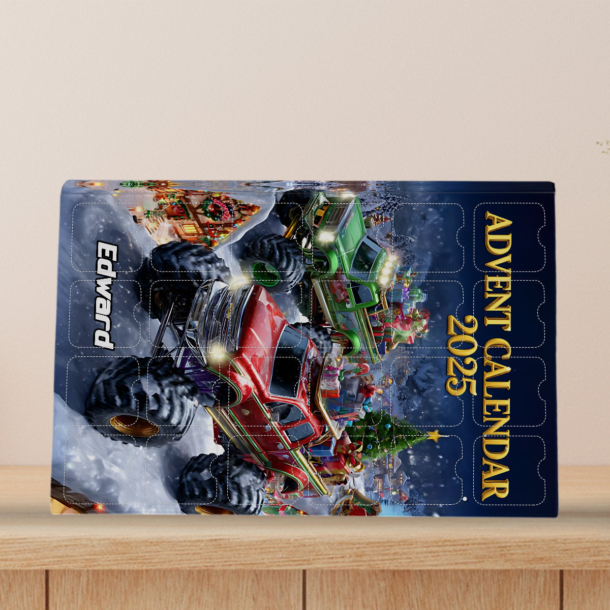 Monster Crusher - Personalized Kid Advent Calendar With Ornaments 24 Days Christmas Blind Box For Kids