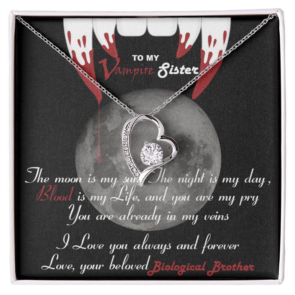 To My Sister I Love You Forever Necklace With Message Card, Gift For Sister, Meaningful Gift, Love From Brother.. 1010.jpg