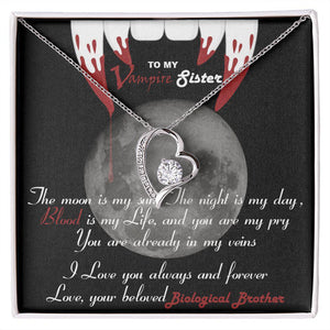 To My Sister I Love You Forever Necklace With Message Card, Gift For Sister, Meaningful Gift, Love From Brother.. 1010.jpg