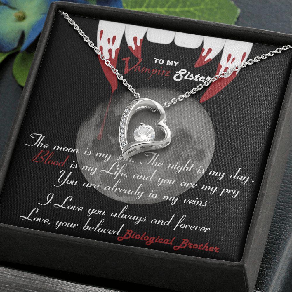 To My Sister I Love You Forever Necklace With Message Card, Gift For Sister, Meaningful Gift, Love From Brother.. 1012.jpg