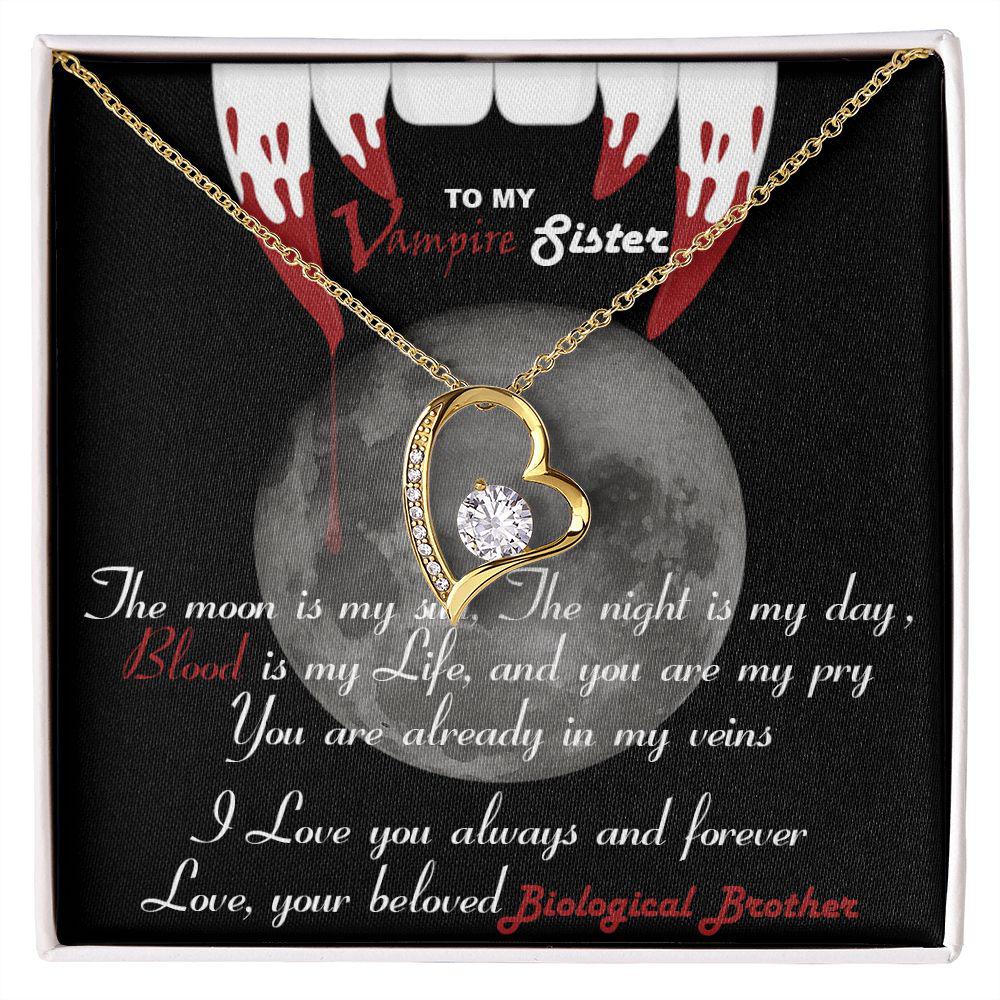 To My Sister I Love You Forever Necklace With Message Card, Gift For Sister, Meaningful Gift, Love From Brother.. 1013.jpg