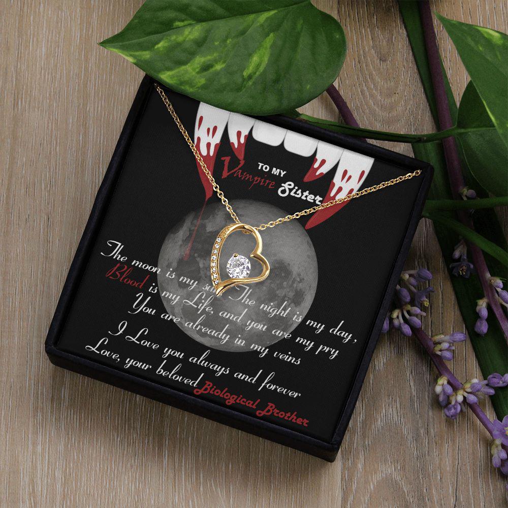 To My Sister I Love You Forever Necklace With Message Card, Gift For Sister, Meaningful Gift, Love From Brother.. 1014.jpg