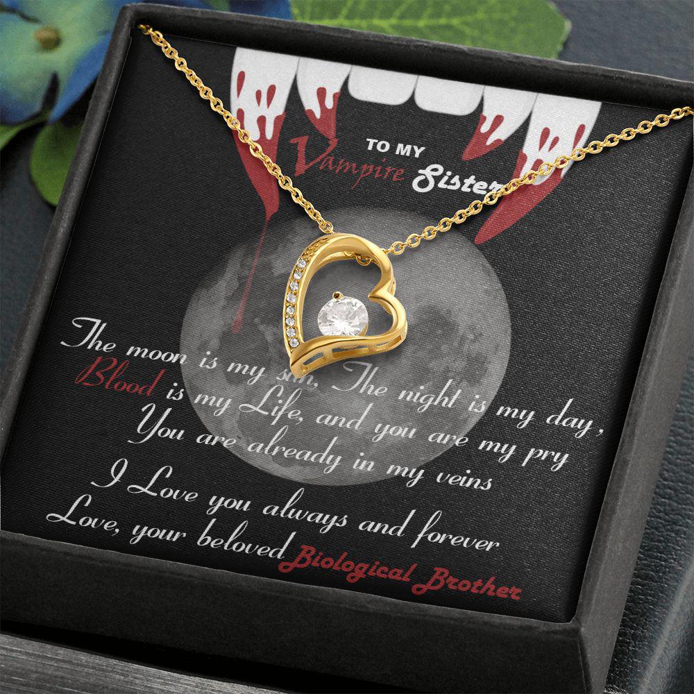 To My Sister I Love You Forever Necklace With Message Card, Gift For Sister, Meaningful Gift, Love From Brother.. 1015.jpg