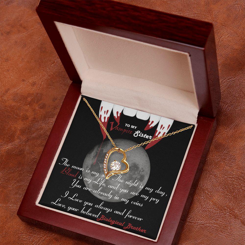 To My Sister I Love You Forever Necklace With Message Card, Gift For Sister, Meaningful Gift, Love From Brother.. 1016.jpg