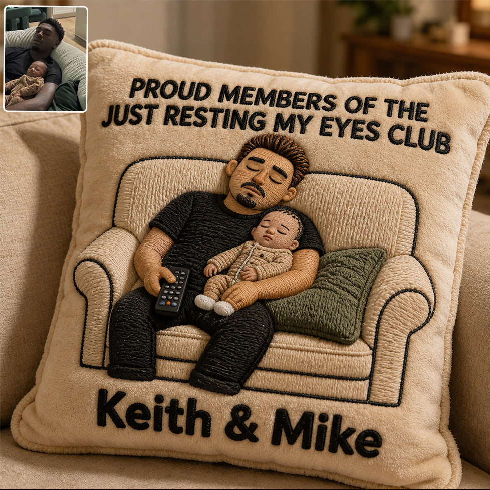 Proud Member of Resting Eyes Club - Funny Personalized Pillow Gift For Dad, Husband, Grandpa, Father's Day Gift
