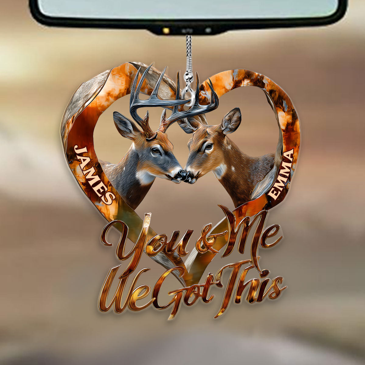 You & Me We Got This - Personalized Hunting Car Ornament