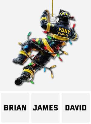 Holiday Rescue - Personalized Firefighter Ornament Christmas Ornament Christmas Tree Decoration