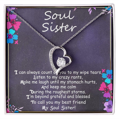 To My Sister You Are My Best Friend Necklace With Message Card, Birthday Gift, Meaningful Gift For Sister, Love From Sis. 1027.jpg
