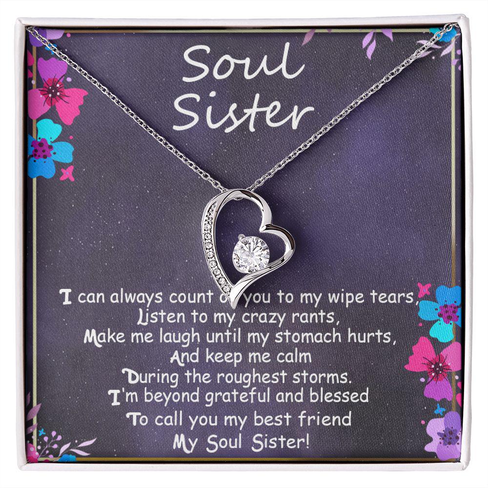To My Sister You Are My Best Friend Necklace With Message Card, Birthday Gift, Meaningful Gift For Sister, Love From Sis. 1027.jpg