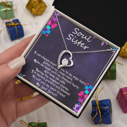 To My Sister You Are My Best Friend Necklace With Message Card, Birthday Gift, Meaningful Gift For Sister, Love From Sis. 1028.jpg