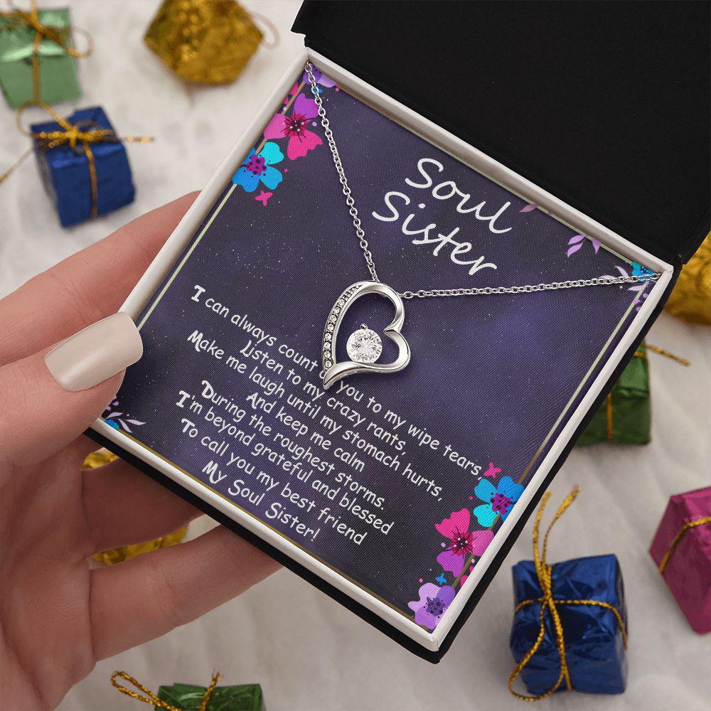 To My Sister You Are My Best Friend Necklace With Message Card, Birthday Gift, Meaningful Gift For Sister, Love From Sis. 1028.jpg