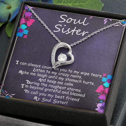 To My Sister You Are My Best Friend Necklace With Message Card, Birthday Gift, Meaningful Gift For Sister, Love From Sis. 1029.jpg