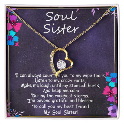 To My Sister You Are My Best Friend Necklace With Message Card, Birthday Gift, Meaningful Gift For Sister, Love From Sis. 1030.jpg