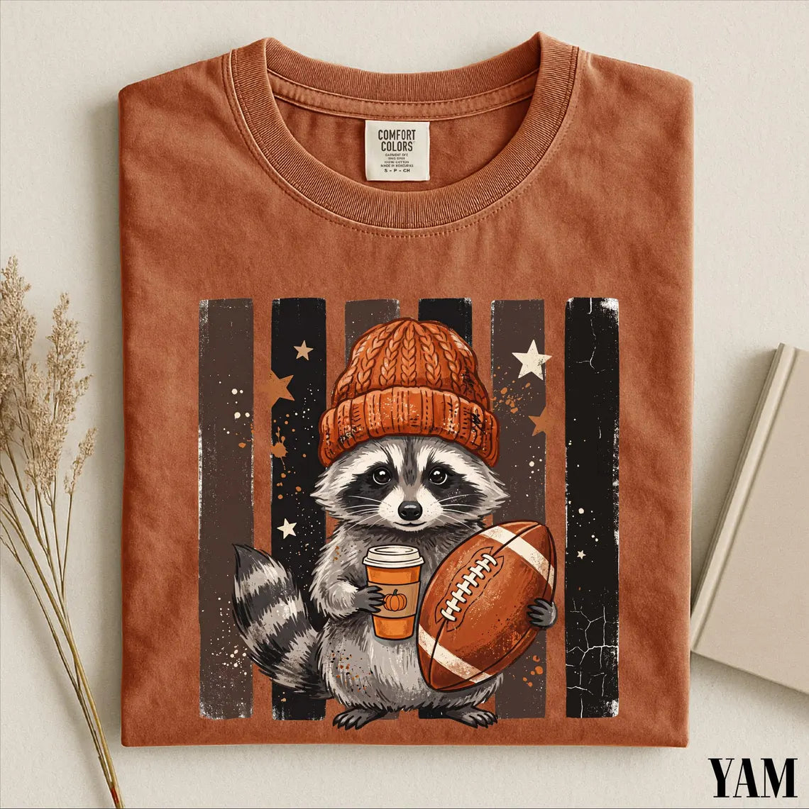 Raccoon Football Shirt, Cute Game Day Graphic Tee, Fall Sports Animal Shirt, Football Season Comfort Colors T-Shirt Gift 103080d9-737a-43ad-a1bb-56b4b9e4da2d-1.webp