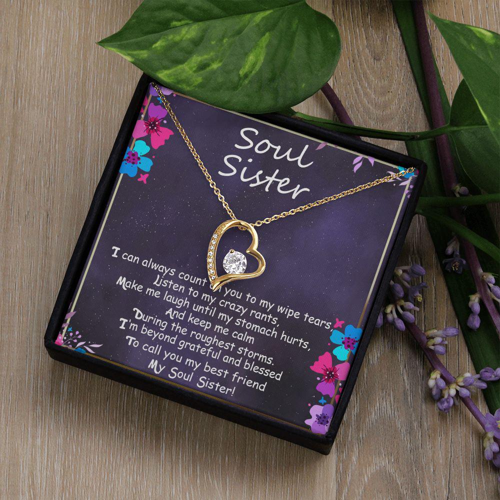 To My Sister You Are My Best Friend Necklace With Message Card, Birthday Gift, Meaningful Gift For Sister, Love From Sis. 1031.jpg