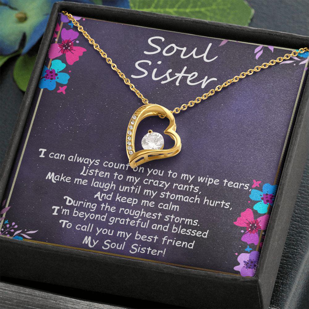 To My Sister You Are My Best Friend Necklace With Message Card, Birthday Gift, Meaningful Gift For Sister, Love From Sis. 1032.jpg