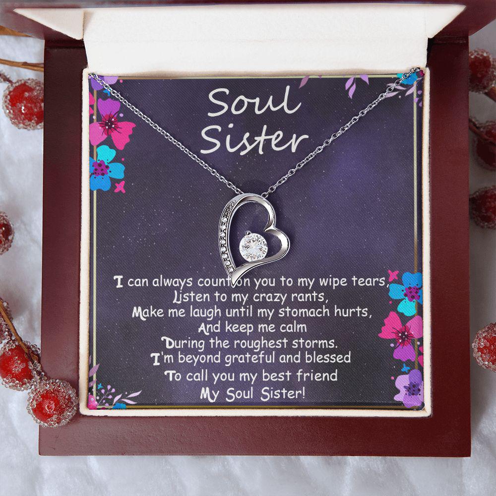 To My Sister You Are My Best Friend Necklace With Message Card, Birthday Gift, Meaningful Gift For Sister, Love From Sis. 1033.jpg