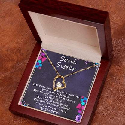 To My Sister You Are My Best Friend Necklace With Message Card, Birthday Gift, Meaningful Gift For Sister, Love From Sis. 1034.jpg
