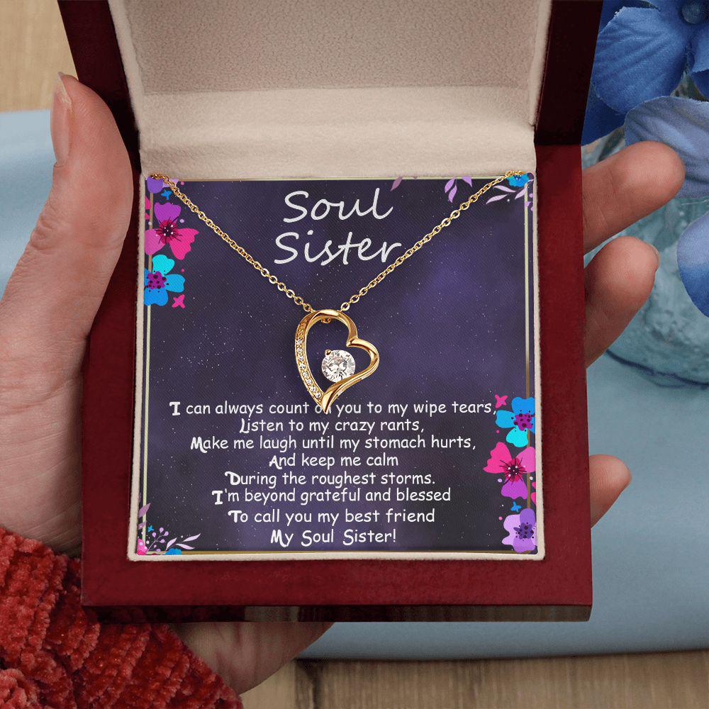 To My Sister You Are My Best Friend Necklace With Message Card, Birthday Gift, Meaningful Gift For Sister, Love From Sis. 1035.jpg