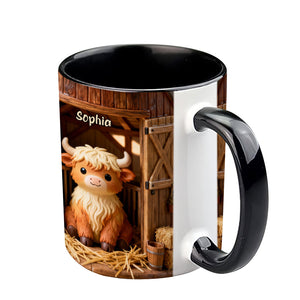 Cute Cow - Personalized Highland Cow Accent Mug