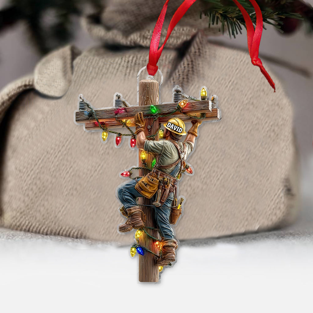 Keeping the Lights On - Personalized Lineman Ornament Christmas Ornament Christmas Tree Hanging Decorations