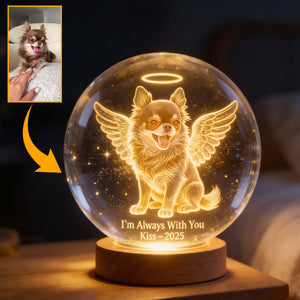 I'm Always With You - Personalized Dog Crystal Ball Night Light