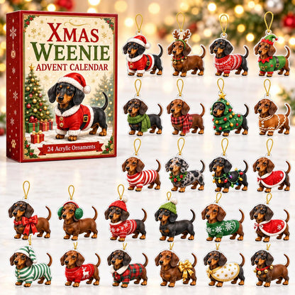 Dachshund Advent Calendar 2026, 24 Day Christmas Countdown, Flat Acrylic Wiener Dog Ornaments, Xmas Weenie Dog Holiday Gift for Dog Lovers 10641a90-a7ae-4ce2-9954-04cc8071dce4-il_1588xN.8592342088_o3zn.jpg