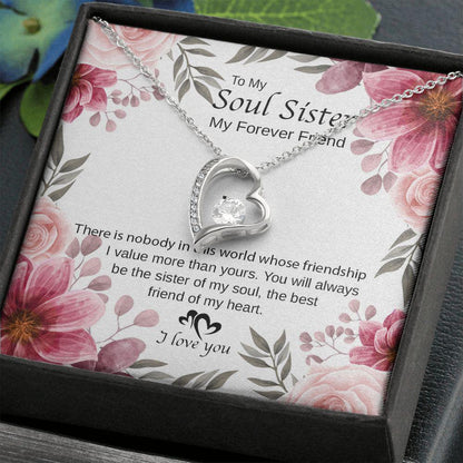 To My Sister You Are The Best Friend Of My Heart Necklace With Message Card, Birthday Gift, Meaningful Gift For Sister, Love From Sis. 1065.jpg