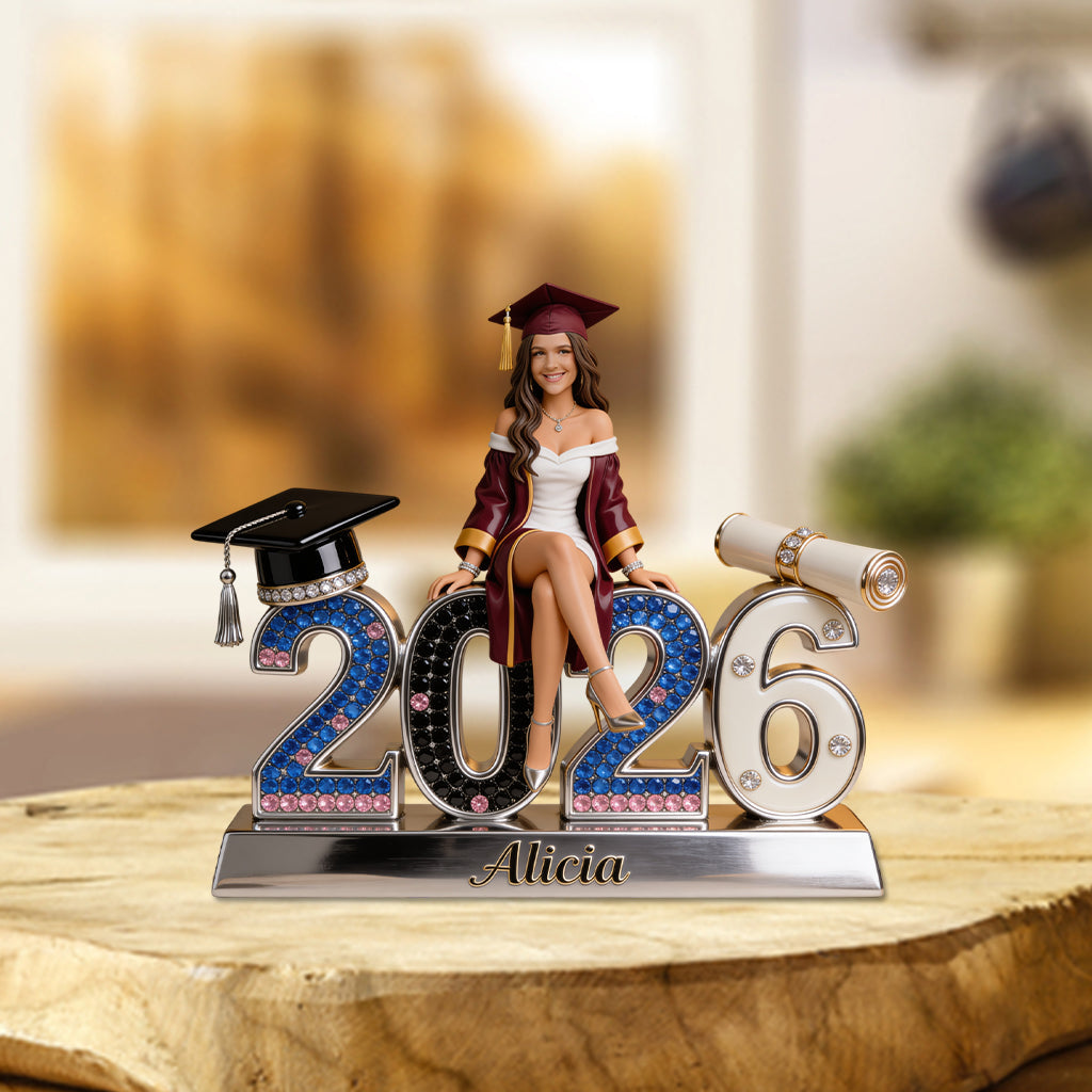 Graduation Memory Personalized Sculpture 2026 - Personalized Table Acrylic Block