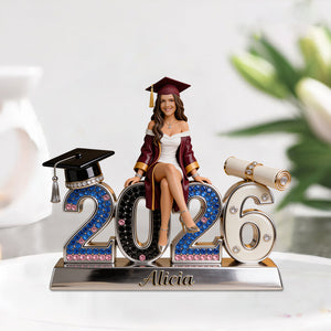 Graduation Memory Personalized Sculpture 2026 - Personalized Table Acrylic Block