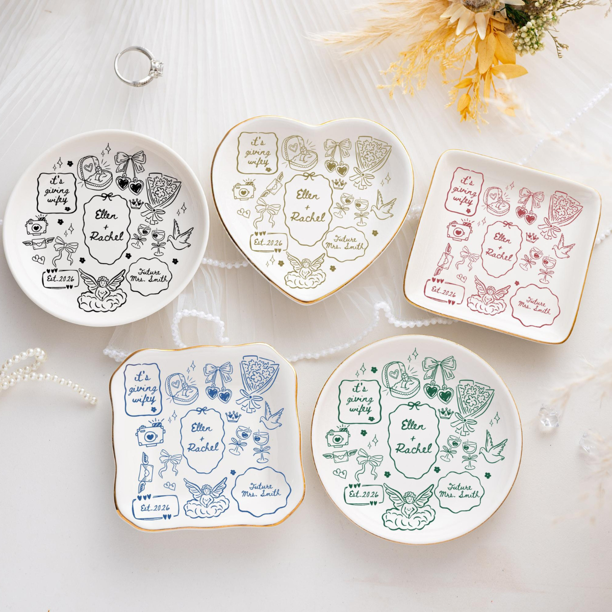 Custom Future Bride Jewelry Dish, Wedding Ring Dish, Wedding Keepsake Gifts for Bride, Wedding Gifts, Bride To Be,Future Mrs Giffts 1066f96c-2328-4f7b-b58f-886965542351-7.png